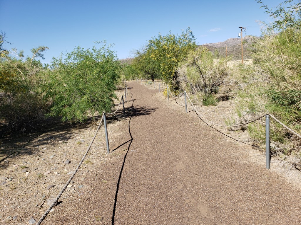 Trail is clear for walkers. 